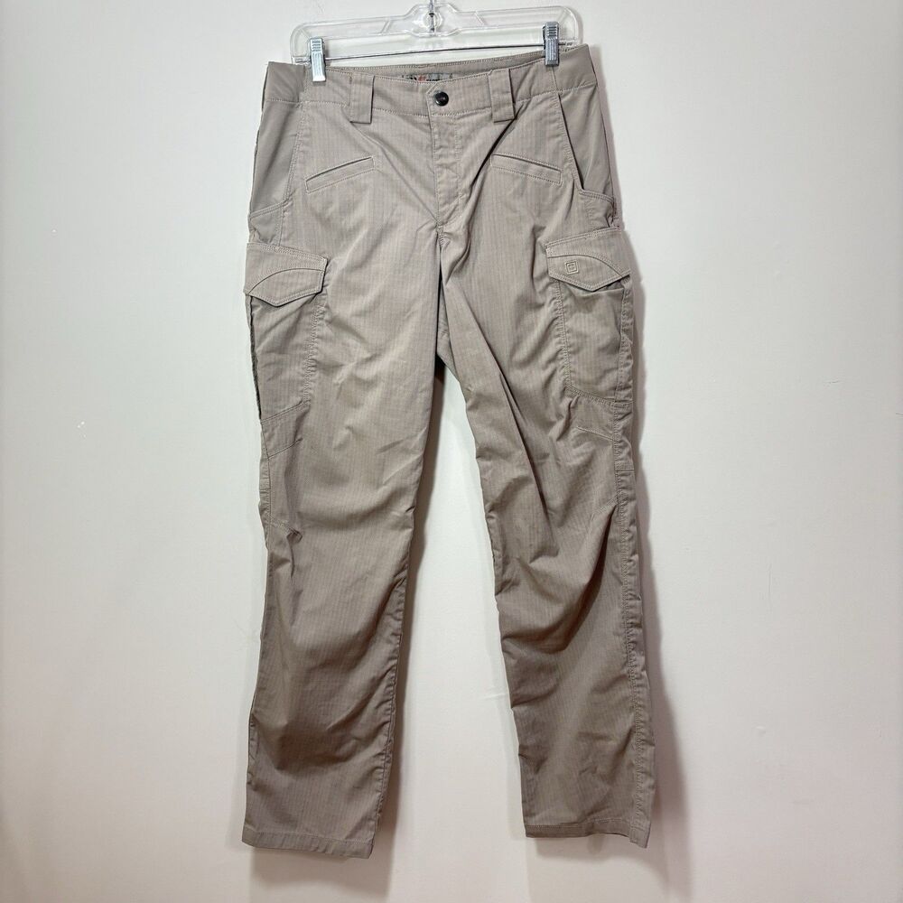 5.11 Tactical Pants Womens Size 10 Khaki Tan Cargo Pockets Work Utility Workwear